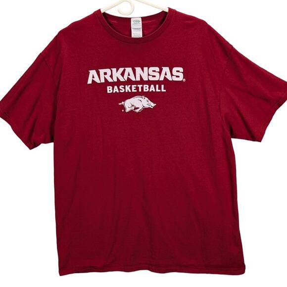 Razorbacks shirt Mens Extra Large Red Hogs Basketball University of Arkansas - Picture 1 of 7